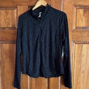 90 Degree By Reflex Black Long Sleeve Activewear Jacket